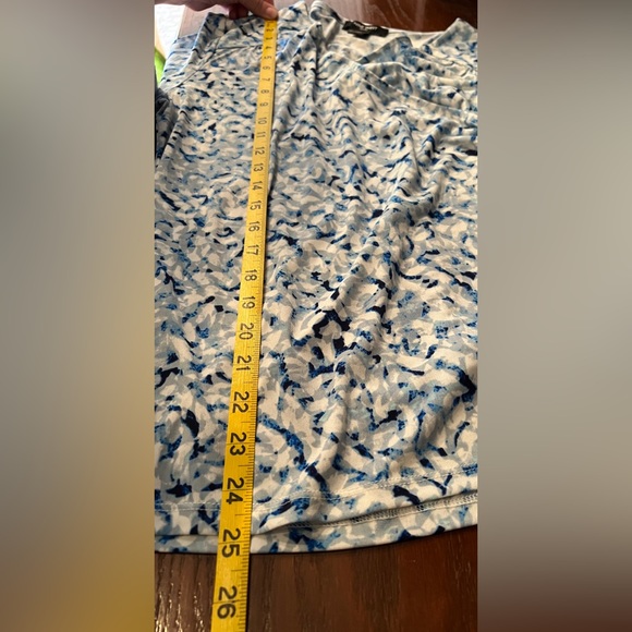 Nine West Blue Quarter Sleeve Blouse Size Large - Picture 9 of 11